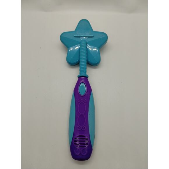 Disney Princess Purple Turquoise Star Sound Musical Wand Works Plays A Sound - Picture 1 of 3